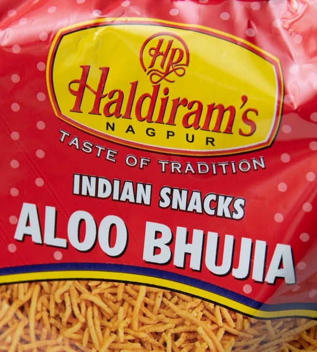 インドのお菓子 スパイシーポテトスナック アルーブジア - ALOO BHUJIA 4 - インドの老舗Hardiram社製品です