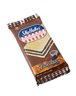 クラッカー サンドイッチ・ココアラテ味 − Cracker Sandwich　TsokolateFlavor 〔SkyFlakes〕(FD-SNK-81)