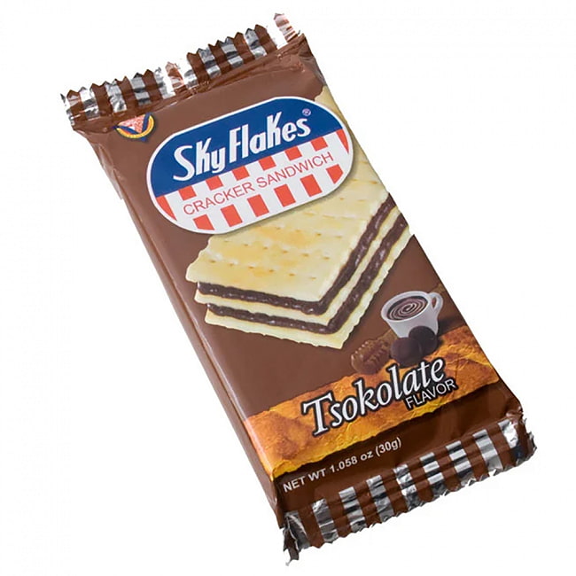 クラッカー サンドイッチ・ココアラテ味 − Cracker Sandwich　TsokolateFlavor 〔SkyFlakes〕 2 - 10個入りです。
