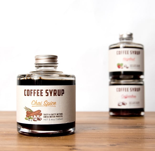 コーヒーシロップ - チャイスパイス 2 - スタッキングできるデザインだから、キッチンにあるとウキウキしちゃいますね。