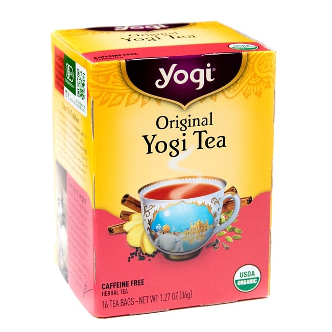 [ワケあり]オリジナル　創業者の願いが込められたヨギティー【Yogi tea ヨギティー】の写真1枚目です。メヘンディ柄のおしゃれなパッケージのヨギティ。配合にもこだわりがあり、香り豊かで美味しいです。ハーブティー,ヨガ,ハーブ,ヨギティー,ウーマンズ,インドクオリティ