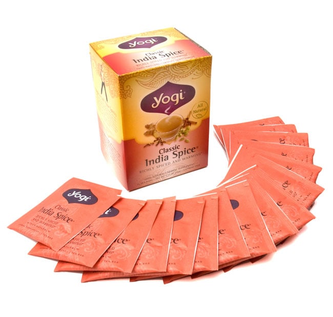 クラシックインドスパイス【Yogi tea ヨギティー】 4 - ひと箱に16パッケージ入っています。たっぷり楽しめます。