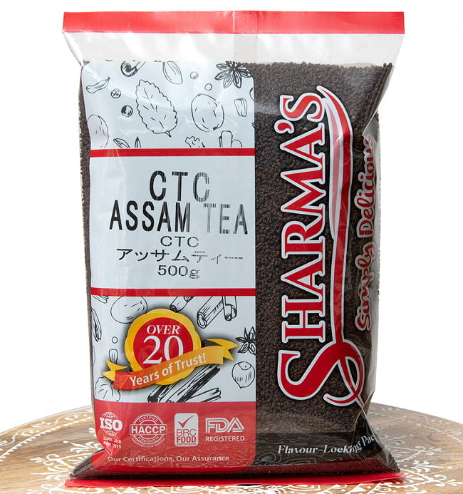 チャイ用紅茶- SHARMA　CTC アッサムティー（袋入り）【500g】の写真1枚目です。たっぷり入った500gサイズですインドのお茶,インド,チャイ用,茶葉,CTC,茶,アッサム