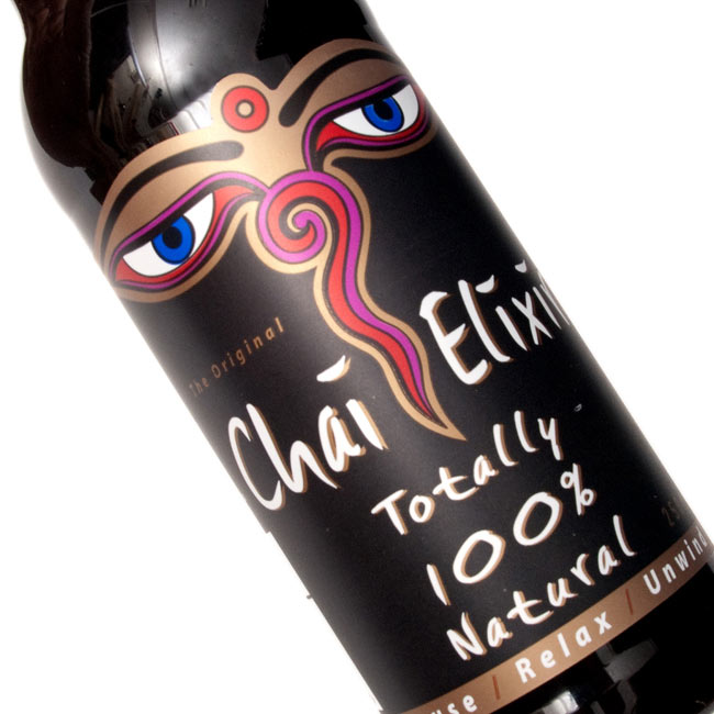 【オーガニック】チャイの素 − Chai Elixir 100％ Natural 3 - ボトルのアップです。ネパールのブッダアイが光っています