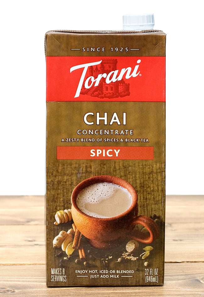 スパイシーリキッドチャイ - Spicy Chai 【Torani】 の写真1枚目です。牛乳で割るだけで美味しいマサラチャイが楽しめますマサラティー,チャイ,チャイの素,リキッドチャイ