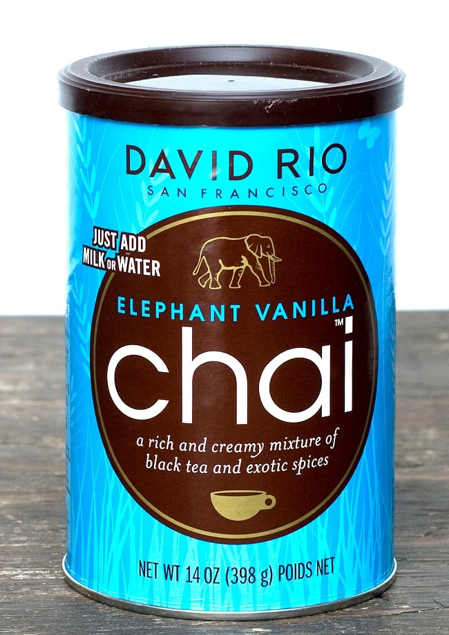 チャイ エレファントバニラ − Chai ELEPHANT VANILLA 【DAVID RIO】の写真1枚目です。マイルドブレンドのエレファントチャイ。マサラティー,チャイ,チャイの素,リキッドチャイ