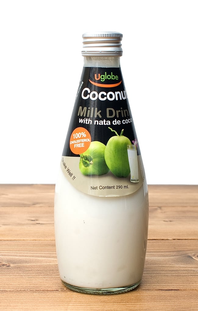 ココナッツミルクドリンク ナタデココ入り ‐ Coconut Milk Drink With Nata de coco 【U globe】の写真バジルシード,タイティー,ミルクティ,ダイエット