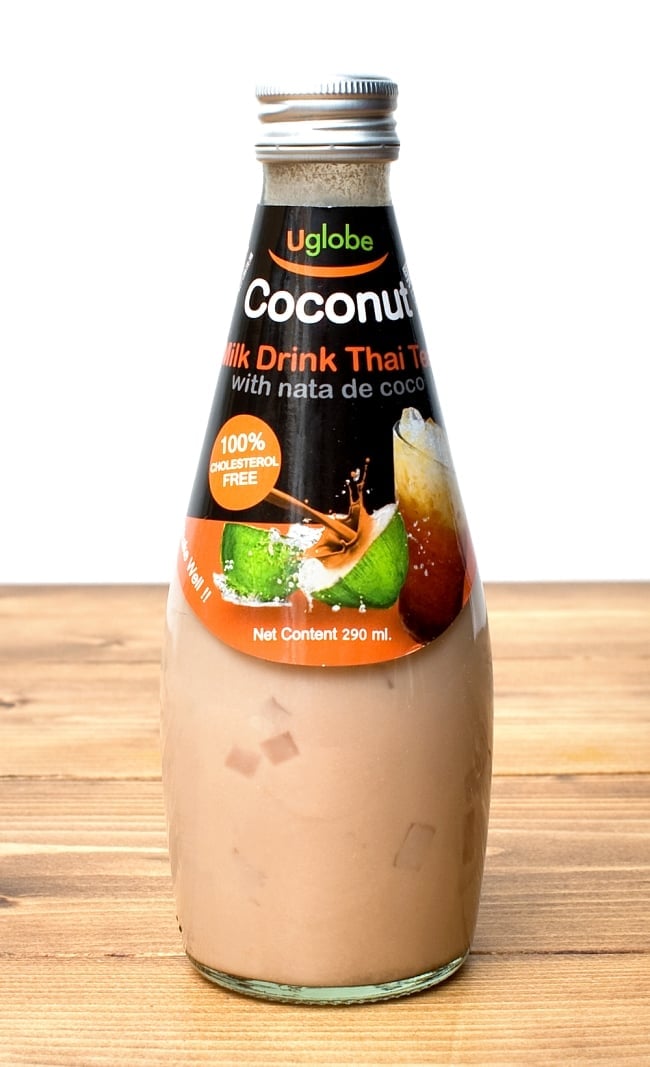 ココナッツミルクドリンク タイティー ナタデココ入り ‐ Coconut Milk Drink Thai Tea With Nata de coco 【U globe】の写真バジルシード,タイティー,ミルクティ,ダイエット