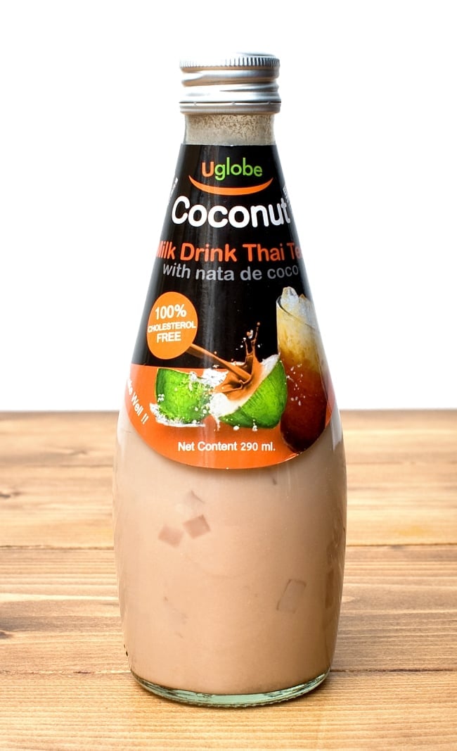 ココナッツミルクドリンク タイティー ナタデココ入り ‐ Coconut Milk Drink Thai Tea With Nata de coco 【U globe】の写真1枚目です。写真バジルシード,タイティー,ミルクティ,ダイエット