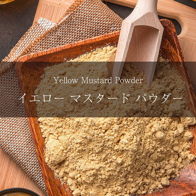 イエロー　マスタード　パウダー　Yellow Mustard Powder【500gパック】の写真1枚目です。イエローマスタードの粉末ですマスタード,Mustard, マスタードシード,インド スパイス,スパイス