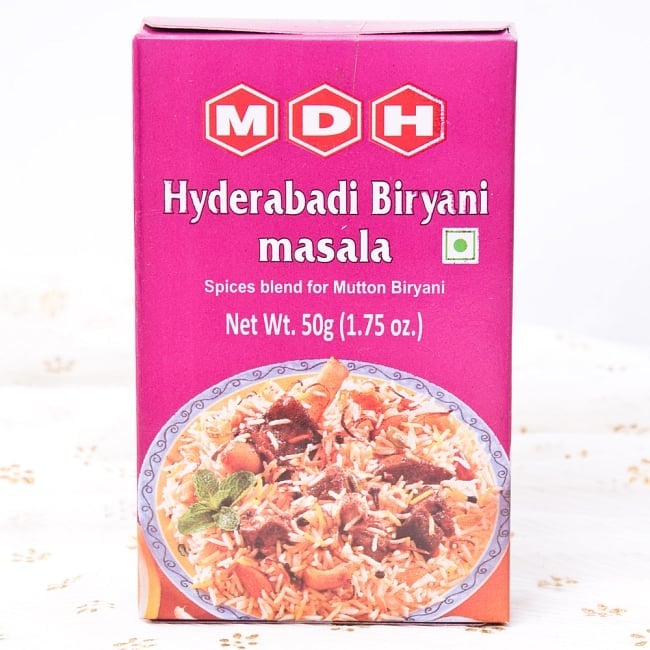ハイデラバード ビリヤニマサラ - 50ｇ 小サイズ【MDH】の写真MDH,インド料理,インド,カレー,スパイス ミックス,ビルヤニ,マサラ