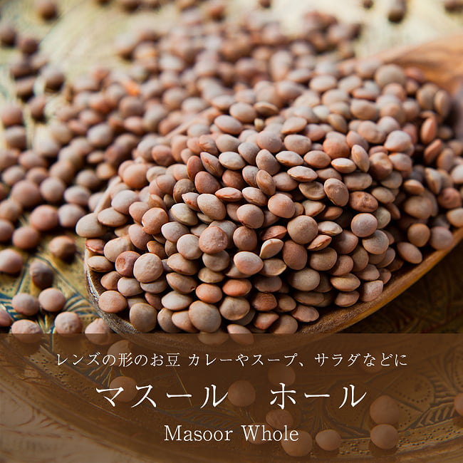 マスール　ホール Masoor Whole【1kgパック】の写真1枚目です。レンズの形のお豆ですダール,マソール,Masoor,ダル,豆,レンズ豆