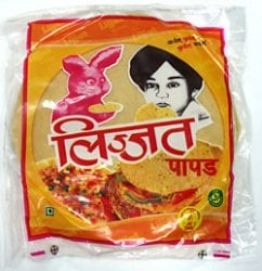 【14cm】パパド プレーン Papad Plain Lijjat