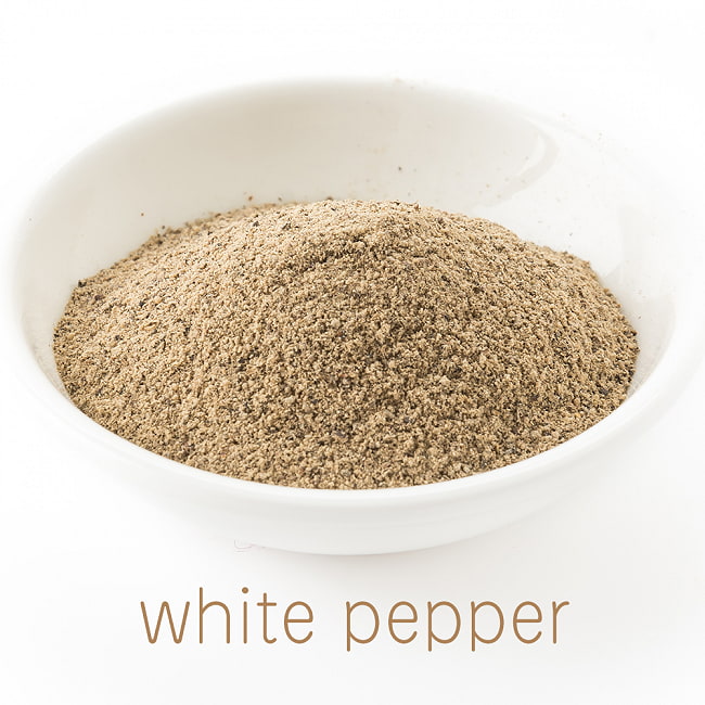 ホワイトペッパーパウダー - White Pepper Powder 【200g 袋入り】の写真1枚目です。ぴりりと刺激的なホワイトペッパーパウダーです。ペッパー,コショウ,Pepper
