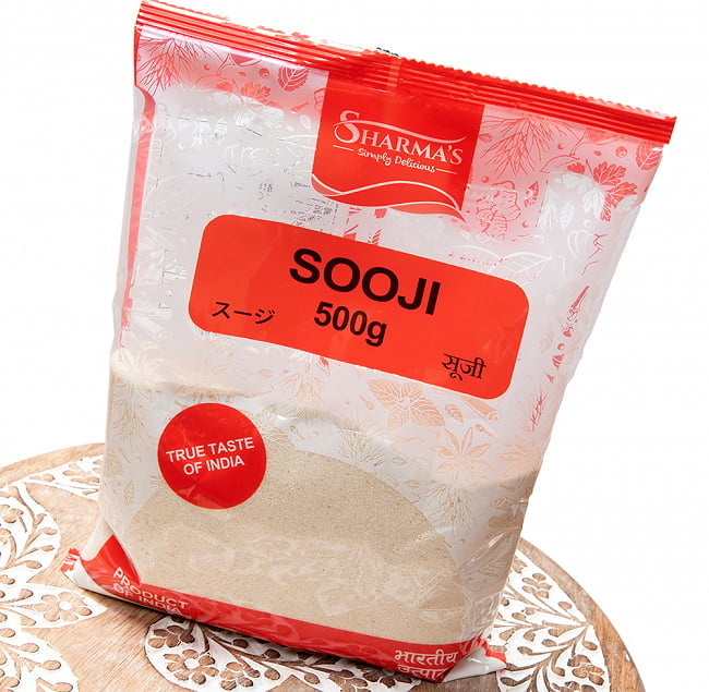 セモリナ粉 - スージ Sooji　【500g】Sharma  2 - 斜めから撮影しました