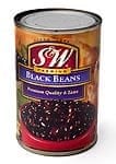 ブラック ビーンズ 缶詰 - Black Beans 【425g】 S&Wの商品写真