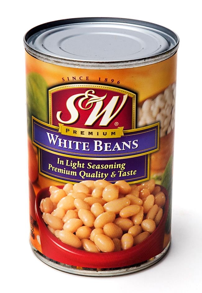ホワイトビーンズ 缶詰 - White Beans 【425g】 S&Wの写真