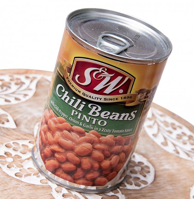 チリビーンズ　缶詰 - Chili Beans 【439g】 S&W 3 - 斜めから撮影しました