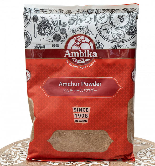 アムチュール(ドライマンゴー)　パウダー Amchur Powder 【500gパック】 2 - こちらのオシャレなパッケージでお届けします