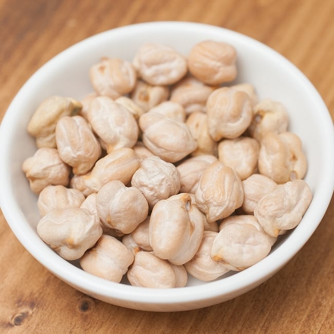 ひよこ豆（皮付き） Kabuli Chana Chickpea【500gパック】 2 - ホクホクして甘みのある豆です。