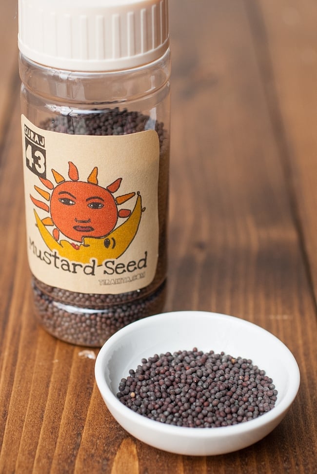 マスタードシード - Mustard Seed (Rai) 【100g ボトル】の写真1枚目です。少量から購入できる便利なパッケージです。マスタード,Mustard,マスタードシード、