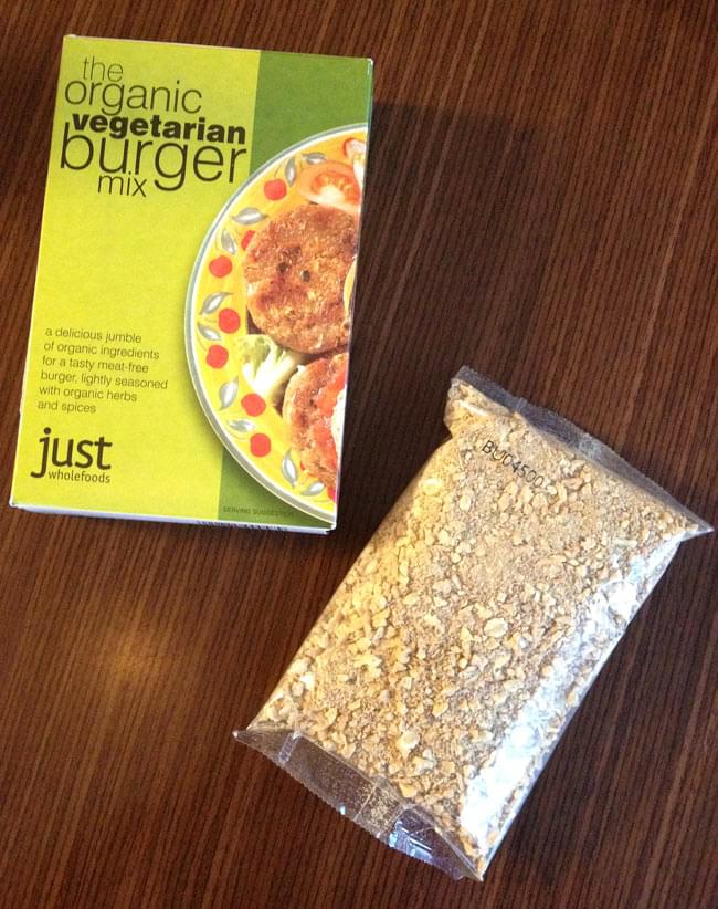 【オーガニック】ベジタリアンバーガーミックス 125g 【Just Wholefoods】 5 - こちらの一袋で約、4〜5枚のパテが作れます。写真は古いデザインのパッケージです。