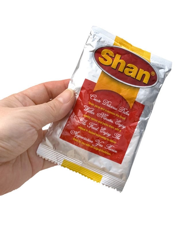 フィッシュビリヤニ マサラ スパイス ミックス - 50g 【Shan】 7 - 中のスパイスはアルミ袋でしっかりパック。何だか袋が可愛いかも。パッケージのデザインが違う場合がございます。ご了承下さい