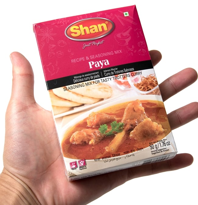 パヤカレー Paya - curry - スパイス ミックス - 50g 【Shan】 5 - サイズ比較のために手に持ってみました