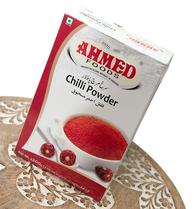 チリパウダー 200g 箱入り - Chilli Powder 【AHMED】 4 - 斜めから撮影しました