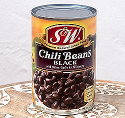 ブラックチリビーンズ 425g 缶詰 - Black Chili Beans 【S&W】の商品写真