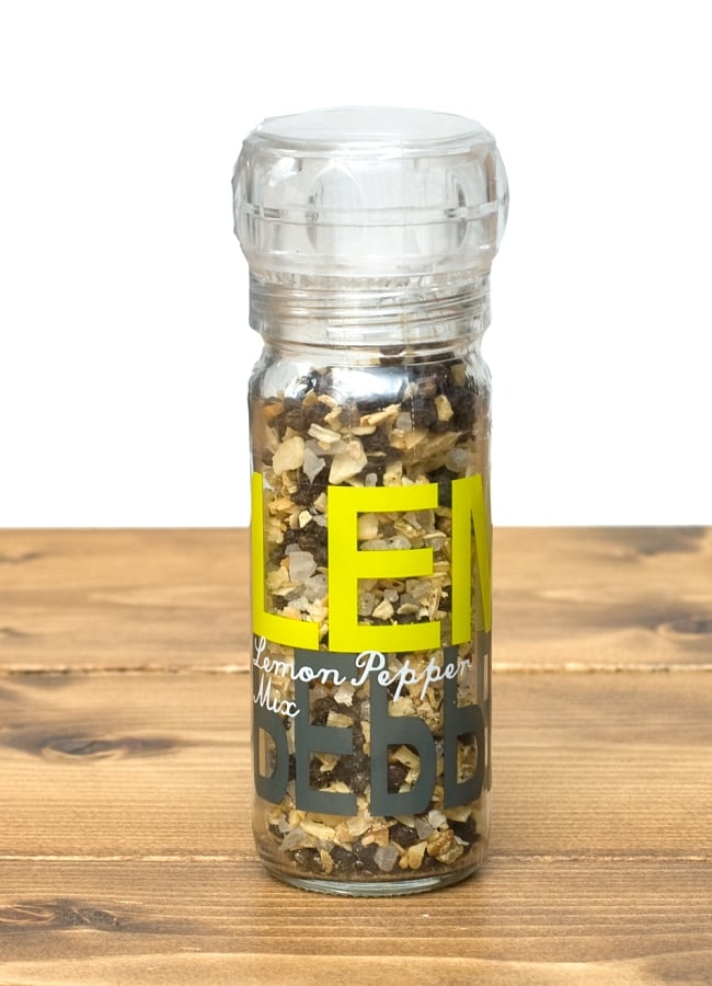 ミル付きスパイス - レモン ペッパー LEMON PEPPER 【Spices Up】の写真レモン,ペッパー,コショウ,シーズニング,スパイス,ミル付スパイス