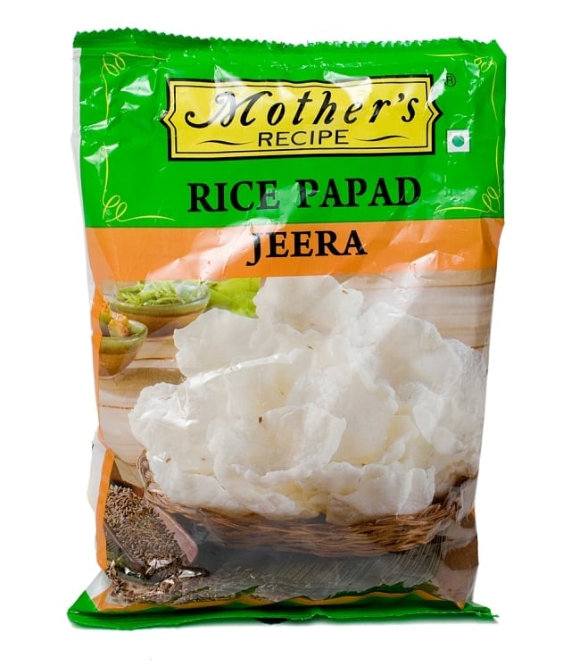 お米とクミンのパパド - JEERA RICE PAPAD 75g[Mother]の写真1枚目です。パッケージを正面から撮影しましたパパド,Papad,インド,せんべい