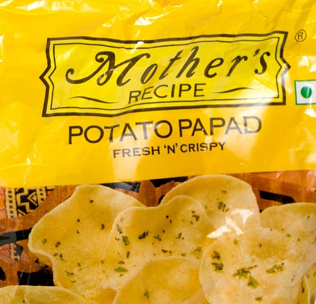 じゃがいものパパド - POTATO PAPAD  75g[Mother] 3 - ラベルの拡大です