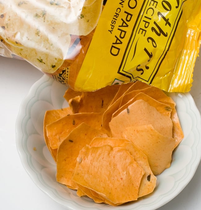 じゃがいものパパド - POTATO PAPAD  75g[Mother] 5 - 中身を開けてみました。こちらは調理前の写真です