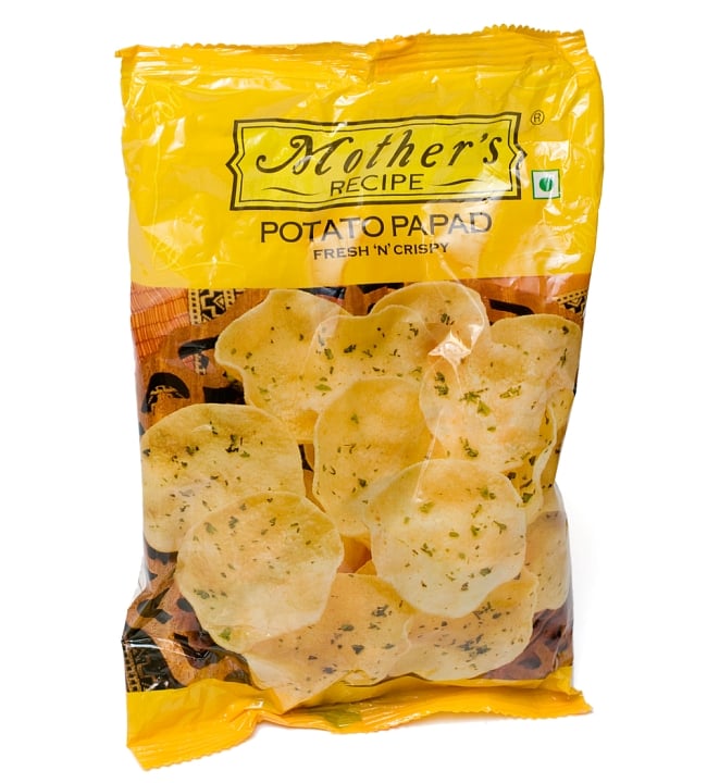 じゃがいものパパド - POTATO PAPAD  75g[Mother]の写真1枚目です。写真とパッケージが異なる場合がございます。ご了承ください。パパド,Papad,インド,せんべい