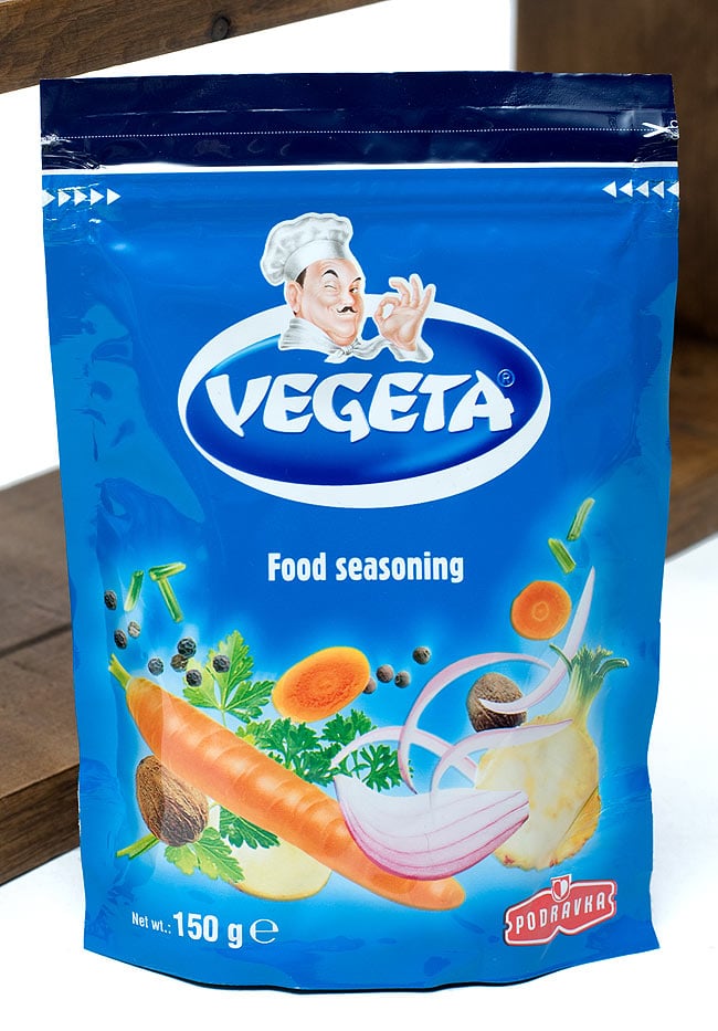 【8個セット】野菜 ブイヨン スープ ベゲタ −VEGETA 【PODRAVKA】 2 - たくさんの野菜とコックさん。ベゲタです。ゲベタではないですよ。