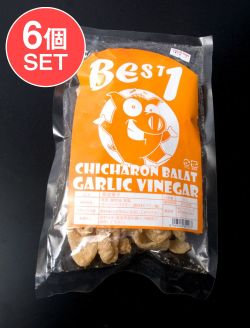 【6個セット】〔低糖質！ロカボスナック〕チチャロン スナック - 豚皮の唐揚げ ガーリックビネガー味 Chicharon Garlic Vinegar 〔Best１〕の数割選択写真