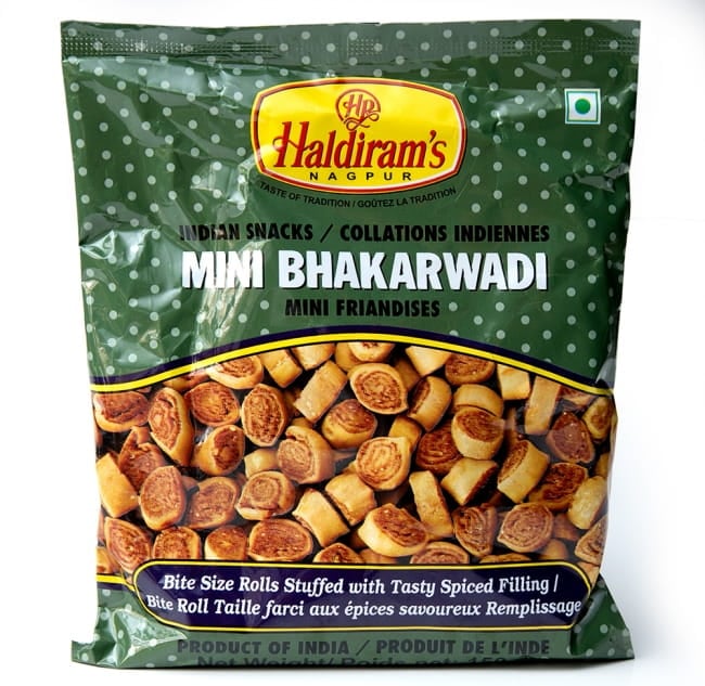 【ケース販売・20個セット】インドのお菓子 Mini Bhakarwadi - ミニバッカルワリ 6 - 白背景で撮影しました