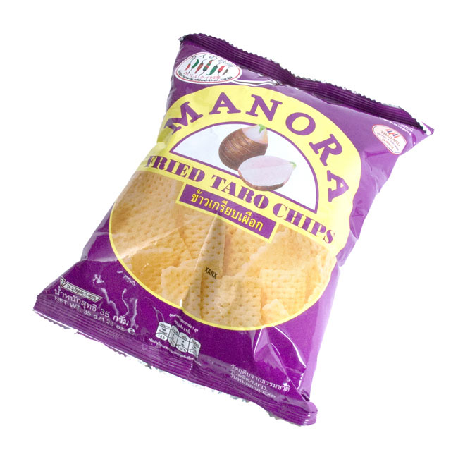 【12個セット】タロイモチップス【Manora】 2 - タロイモがこんな美味しそうなチップスになりました。