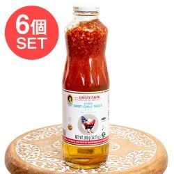 【6個セット】スウィート チリ ソース 瓶 Lサイズ　 [980g]【メーパノム】 - メイン