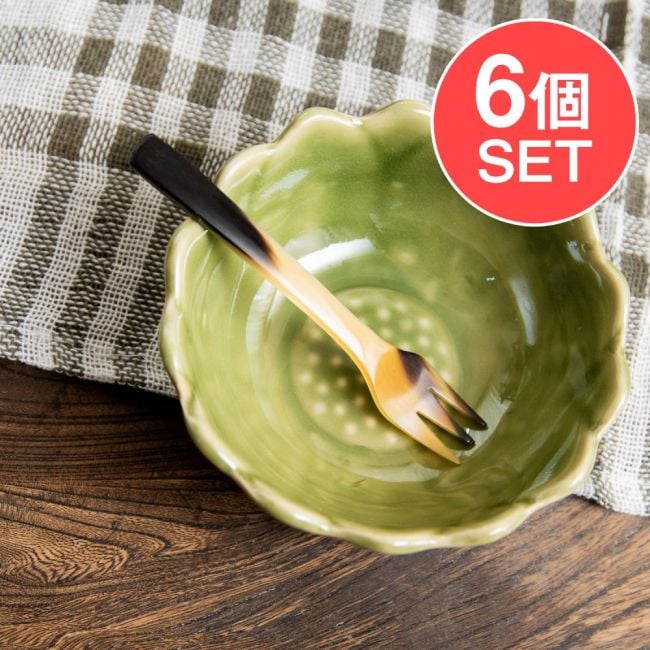 【6個セット】キャトルホーン　水牛の角のフォーク　美しいべっ甲模様[11.5cm×1.5cm]の写真セット,アジア 食器,水牛,キャトルホーン,べっ甲柄,カトラリー,バリ雑貨,フォーク,ミニフォーク,デザートフォーク,カフェ,テーブルウェア,軽量