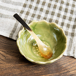 【6個セット】キャトルホーン　水牛の角のデザートスプーン　美しいべっ甲模様[11cm×2.5cm] - サブ2