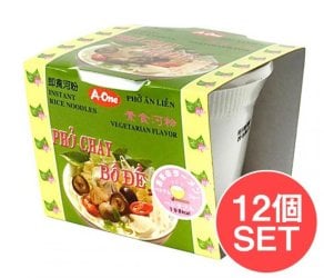 【12個セット】ベトナム・フォー インスタント カップ 【A-One】 ベジタブル味の商品写真