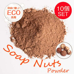 【10個セット】ソープナッツパウダー - インドの天然エコ洗剤&石鹸(Aritha Powder)[250g]