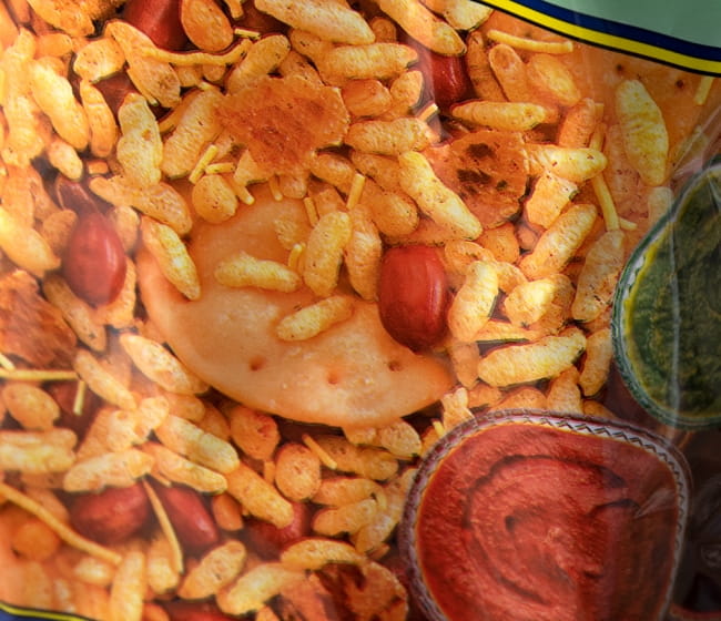 【6個セット】インドのお菓子 マサラぽん菓子 ベルプリ - Bhel Puri 4 - 中にはピーナッツ、ポン菓子、糸状のお菓子が入っています