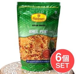 【6個セット】インドのお菓子 マサラぽん菓子 ベルプリ - Bhel Puri