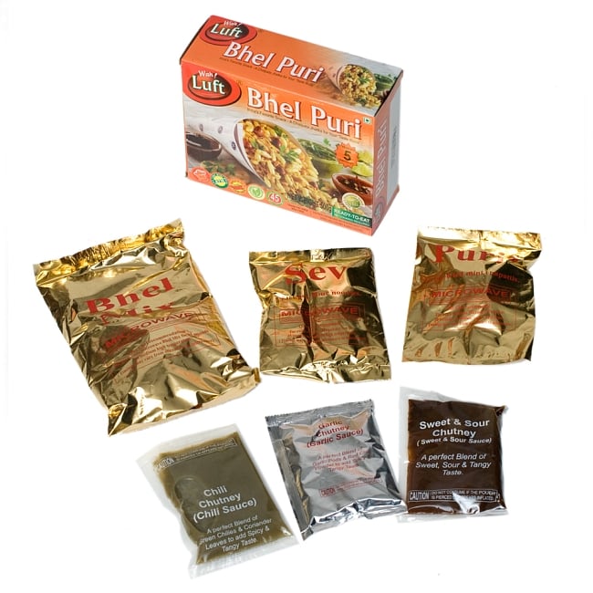 【6個セット】簡単! ベルプリキット - Wah Luft Bhel Puri Kit 500g 5 - 中には６つのビニール袋が入っています