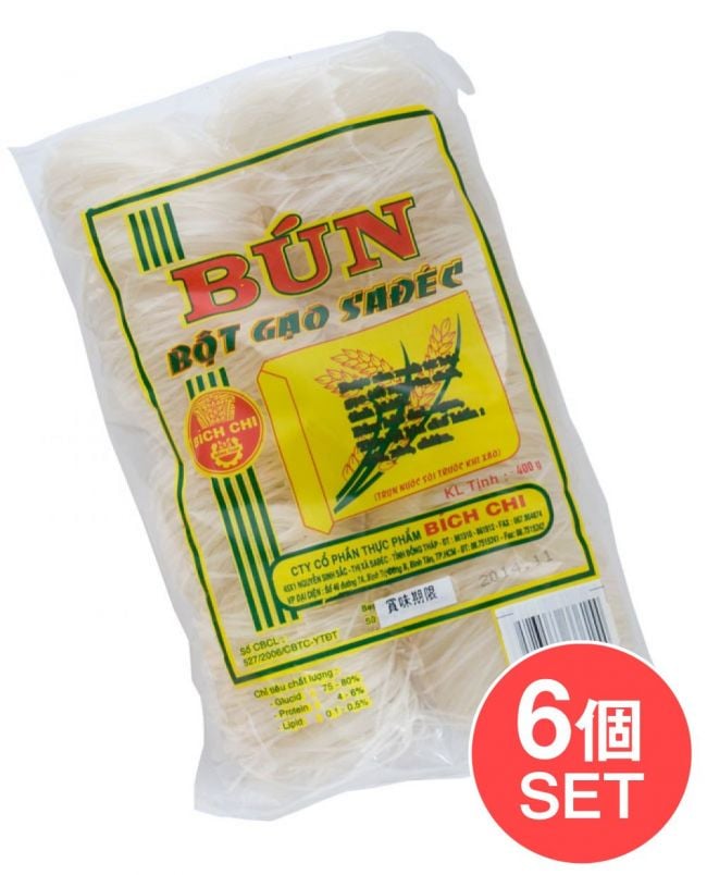 【6個セット】ブン （細麺ライスヌードル） ポーションタイプ - BUN 【BICH ＣＨＩ】の写真