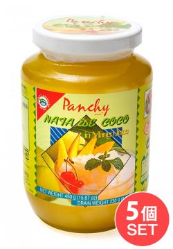 【5個セット】ナタデココ マンゴー果汁漬け 【450g】【パンチー】の商品写真