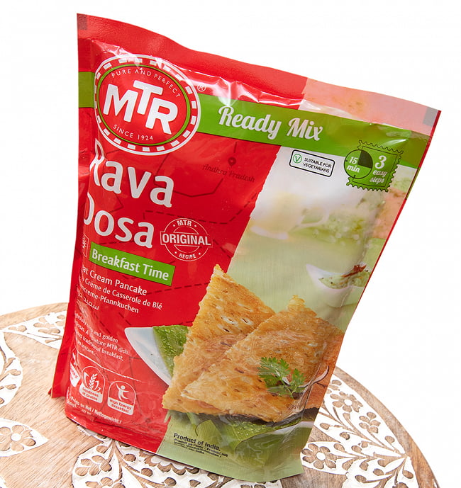 【3個セット】インドの軽食  ラバ ドーサの素 -Rava Dosa Mix 500g 袋入り 【MTR】 4 - 斜めから撮影しました